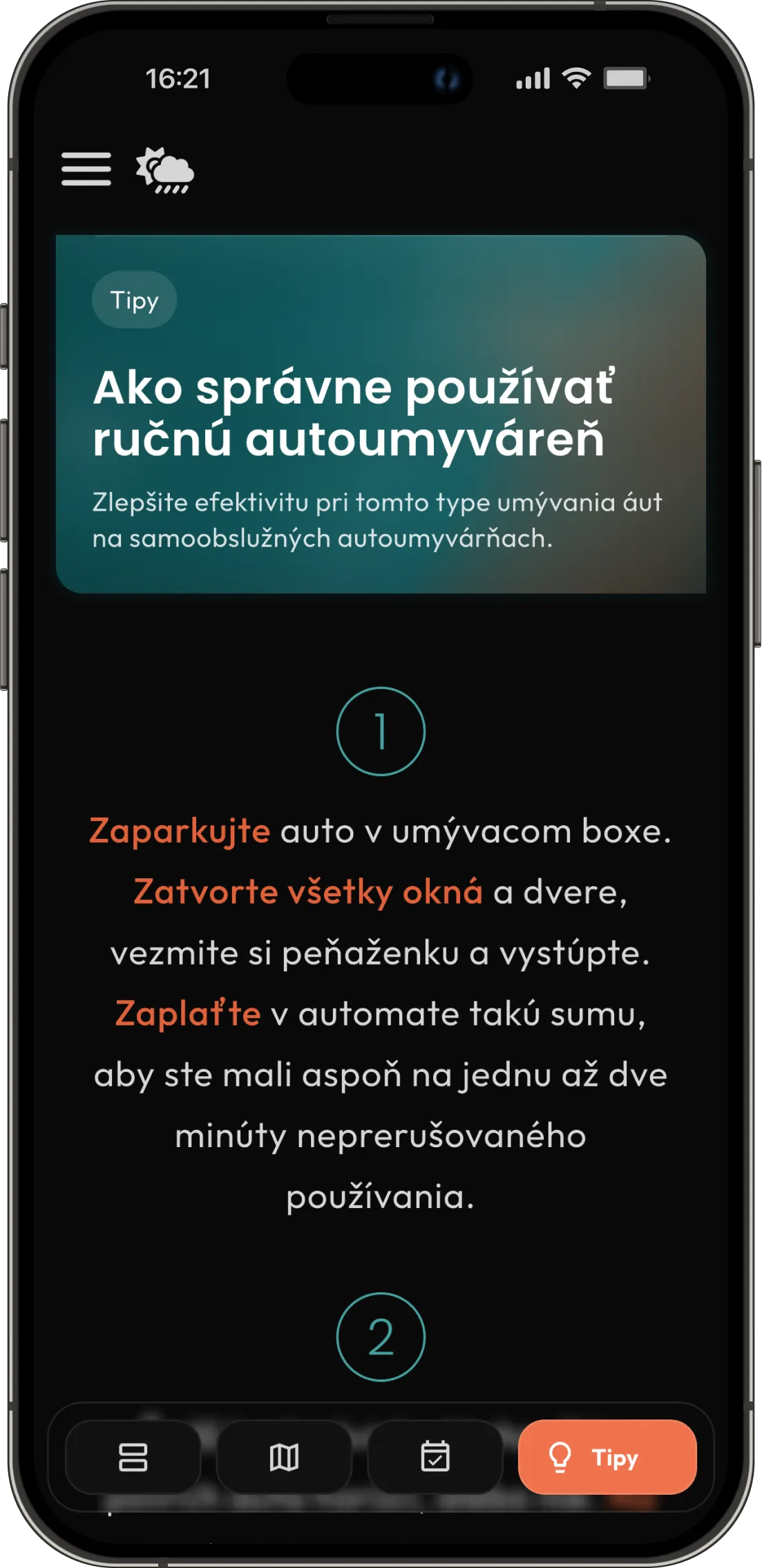 Carwalo app screenshot on iPhone